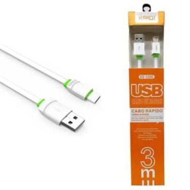 Imagem de Cabo USB kaidi 3M Carregamento rápido kd-330c