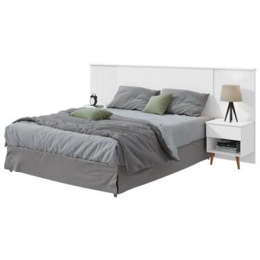 Imagem de Cabeceira Casal 2 Mesas de Cabeceira Like - Lopas - Móveis Lopas