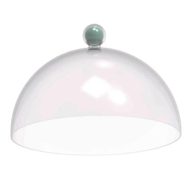 Imagem de Cúpula de Plástico 25cm para Bolos Tortas Doces Pratos Verde Menta Bubble Crippa