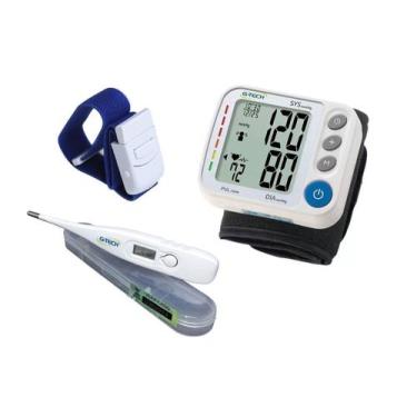 Imagem de Aparelho Medidor De Pressão + Termometro Axilar Digital + Garrote / To