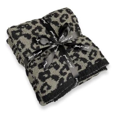 Imagem de Cobertor de cama leve e aconchegante Throw Blanket GY Leopard 50x60cm
