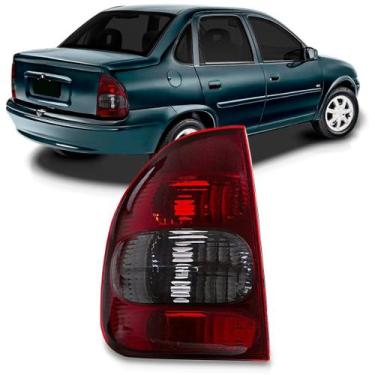Imagem de Lanterna Traseira Corsa Sedan Classic 2000 a 2010 Fumê - JCV, Esquerdo
