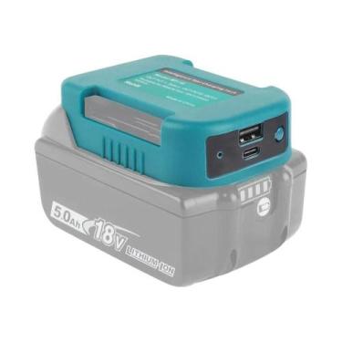 Imagem de Carregador Rápido De Bateria Makita 18V Com Porta USB De 5V E Adaptado