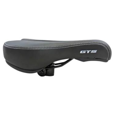 Imagem de Selim Bike Banco Mtb Vazado Conforte Com Carrinho Preto-Unissex