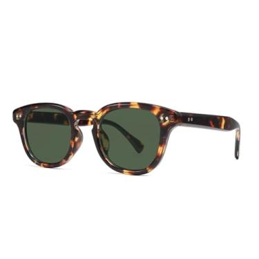 Imagem de VFDHN Óculos de sol retrô fashion feminino masculino clássico vintage UV400 para áreas externas (verde-pente-de-pente)