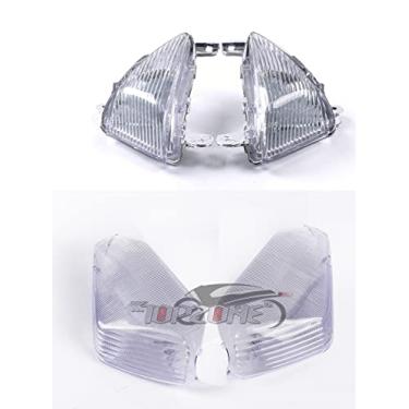 Imagem de TOPZONE Lâmpada indicadora frontal + traseira, pisca-pisca, compatível com Kawasaki Ninja ZX14R / Ninja ZX-10R / Concours14 / 1400GTR (cor clara)