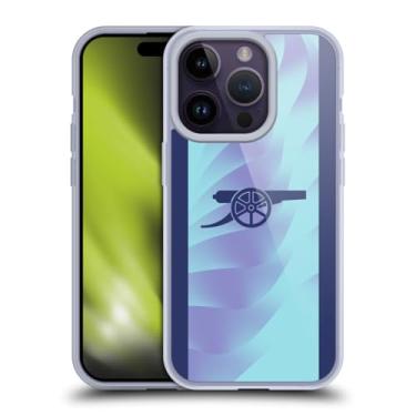 Imagem de Head Case Designs Capa de gel macio oficialmente licenciada Arsenal FC Third 2024/25 compatível com Apple iPhone 14 Pro