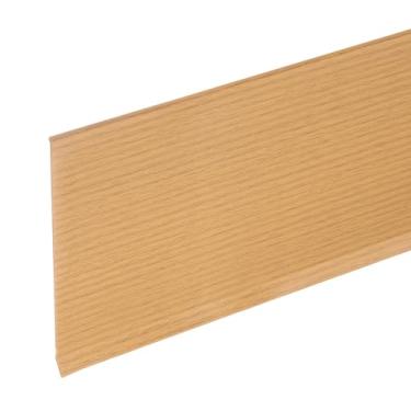 Imagem de HARFINGTON Acabamento de rodapé de 6 m x 15 cm, acabamento de moldagem flexível, base de parede de PVC autoadesiva, rodapés de base de enseada para canto de paredes, grão de madeira amarela