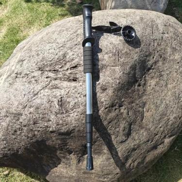 Imagem de Bastão de Caminhada e Trekking para Trilha, Bengala Estilosa Ajustável Retrátil com Amortecedor(Prata)