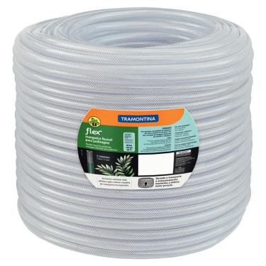 Imagem de Mangueira Flex Tramontina 3-4" Em Pvc Branco 3 Camadas 100m