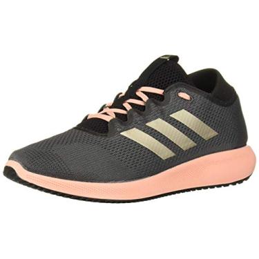 Imagem de adidas Tênis de corrida feminino Edge Flex, Cinza/Cyber Metálico/Rosa Brilhante, 35