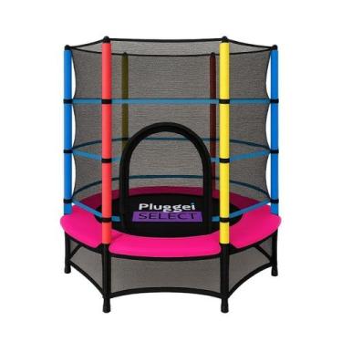 Imagem de Pula Pula Cama Elástica Trampolim Infantil 1,55M 80Kg C/Rede - Pluggei