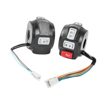 Imagem de UGPLM Interruptor de buzina para farol de bicicleta elétrica, conjunto de controle de interruptor de manopla, Esquerda E Direita