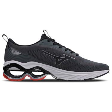 Imagem de Tênis Mizuno Wave Frontier 15 - Masculino - 42 - Cinza-Vermelho