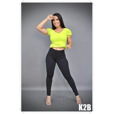 Imagem de Calça Feminina Montaria Cos Largo K2B Tecido Reforçado, Preto, M