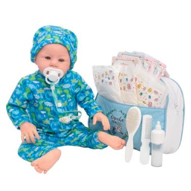 Imagem de Boneco Reborn Bebê Realista 48cm Com Bolsa Maternidade