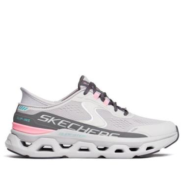 Imagem de Tênis Feminino Skechers Glide Step Atlus Cinza/Rosa, Cinza, 36