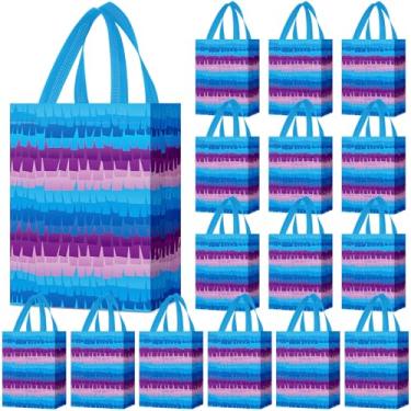 Imagem de Locmeo 24 sacos de lembrancinha de festa com alças reutilizáveis sacos de presente não tecidos para aniversário de meninas, meninos, 20 x 10 x 25 cm (videogame)