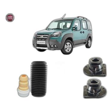 Imagem de 2 Kit Coxim Batente Dianteiro Doblo Adventure 2002 2003 2004