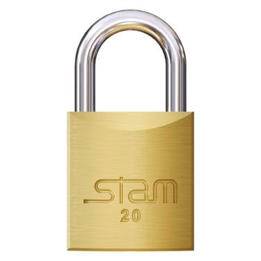 Imagem de Cadeado 20mm De Latão Maciço - 308 - Stam Fechadura 20mm De Latão Maciço - 308 - Stam