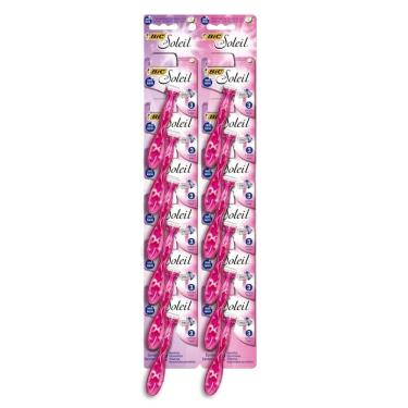 Imagem de Barbeador descartável Soleil Rosa 12 unidades - Bic