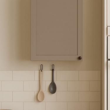 Imagem de Armário Aéreo para Cozinha 1 Porta Provençal Americano 100% Mdf Iluminata Branco/Cinza