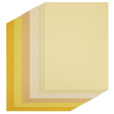 Imagem de Craftdady 30 peças de papel para artesanato A4, cor amarela, retângulo, cartolina, cores sortidas, papel tamanho A4, 210 x 298 mm, para fazer cartões DIY, scrapbook, decorações de festa, material