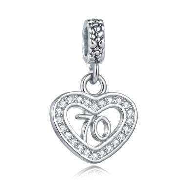 Imagem de MiiFort 13 16 18 21 30 40 50 60 65 70 pingente de coração pingente pingente Pandora pulseiras colares presentes para mulheres filha irmã ganddaughter avó, One Size, Cobre, Sem Pedra Preciosa