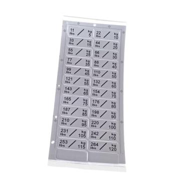 Imagem de Zxpjkyu Etiquetas para Pilhas de Pesos E Anilhas para Treinamento de Resistência, 5kg de Prata