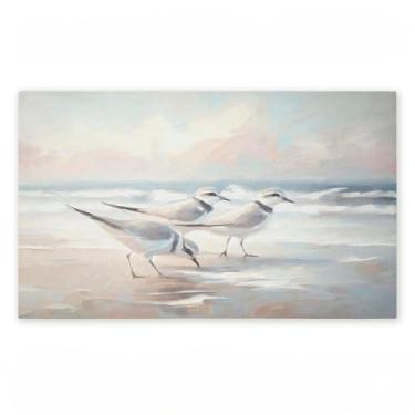Imagem de Stupell Industries Tapete de porta não tecido estampado Blue Haven Bay Sandpipers, design por Ramona Murdock