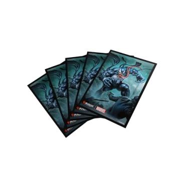 Imagem de Gamegenic Magic: The Gathering Marvel’s Spider-Man Premium Art Sleeves - Venom - 105 Matte Textured Card Sleeves with Full-Color Artwork, Tournament-Ready & Plastic-Free Packaging