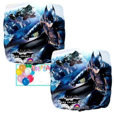 Imagem de Anagram 18" Birthday Foil Balloons Double Sided Character Design for The Dark Knight Batman's Theme (2-Pack)