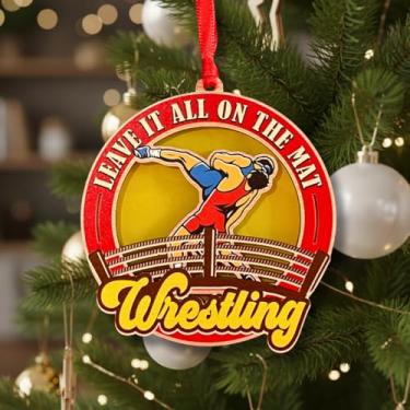 Imagem de Enfeite de Natal de luta livre 2025, enfeite de luta livre para meninas e meninos para árvore de Natal, enfeites de lutador para XmasTree, decoração de férias exclusiva, decoração de casa