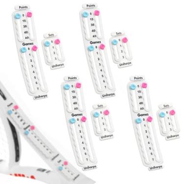 Imagem de Uniharpa Marcador de pontuação de tênis para raquete de raqueta, marcador de pontuação de raquete de tênis, contador de placar pequeno para treinador de tênis, pontos de gravação de rastreador de