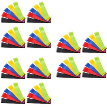 Imagem de kit 60 faixas elastica de resistencia mini band para treino em casa yoga pilates multifuncional