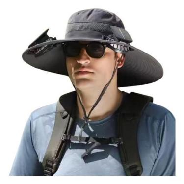Imagem de Chapéu C/ Ventilador Solar Verão Pesca Ar Livre Refrescante - Genérica