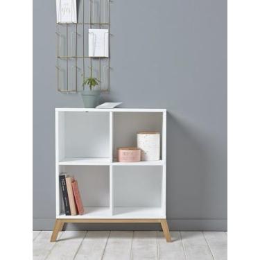 Imagem de Estante Retrô 4 Nichos MDF 80x70x38cm - Cedrono