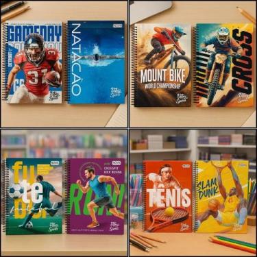 Imagem de Caderno Univ.Espiral 20 Materias Vibes Sports 280Fls Sortidos - Nova