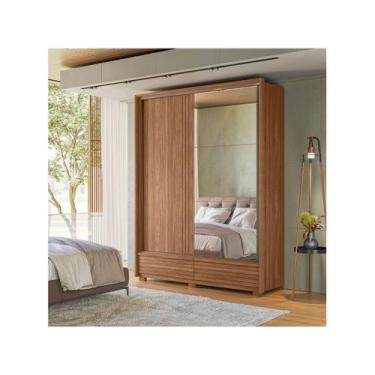 Imagem de Guarda-roupa Solteiro com Espelho 4 Gavetas 2 Portas Santos Andirá Dem