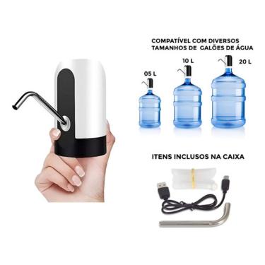 Imagem de Bomba Para Galão Água Elétrica Garrafão Torneira Filtro Usb