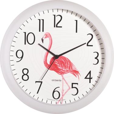 Imagem de Relógio De Parede Ambiente Ref: 119018-021 Branco Flamingo