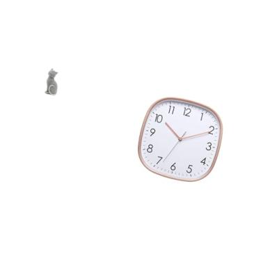 Imagem de Fenteer Escultura de Gato de Resina com Relógio de Parede Digital, Design Vintage para Sala de Estar, Quarto, Entrada, Estante, Sala de Jantar, Decoração de C