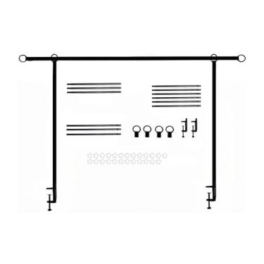 Imagem de Baoblaze Suporte de arco de mesa de metal ajustável com grampos para balões e luzes Acessórios multiuso 125-250 cm Comprimento Altura 70-120 cm