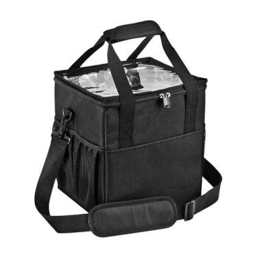 Imagem de predolo Porta-copos para 4 xícaras com alça, porta-copos de café, bolsa dobrável prática, suporte para recipientes de bebidas para camping e viagens