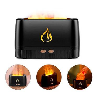 Imagem de Difusor Umidificador Ambiente Aromas Chama De Fogo Cabo Usb
