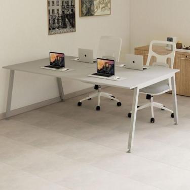 Imagem de Mesa Reunião Escritório Corporativo 6 Lugares 210cm X 74cm Caixa de To