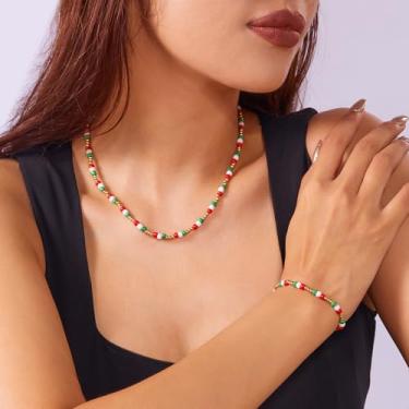 Imagem de Pulseiras de Natal, berloques, contas, contas, mulheres, decorações de árvores, presentes