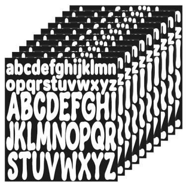 Imagem de 520 adesivos de letras, 10 folhas de 2,5 cm minúsculas e 5 cm maiúsculas autoadesivos do alfabeto decalques de vinil à prova d'água adesivos de letras para scrapbooking, caixa de correio, pôster