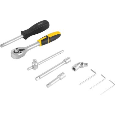 Imagem de Jogo Soquete Sextavado E Bits Ponteiras Encaixe 1/4  4-13mm