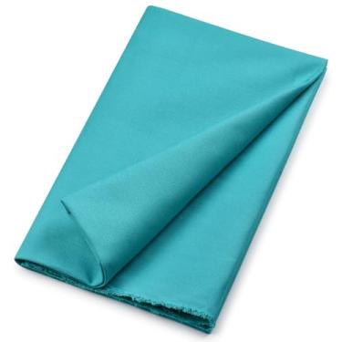 Imagem de Tecido de lona 100% algodão 283 g 140 cm por jarda, tecido natural de pato têxtil peso médio para pintura, costura, artesanato, bordado, bolsa, decoração de casa feita à mão (1 jarda, Atlantis)